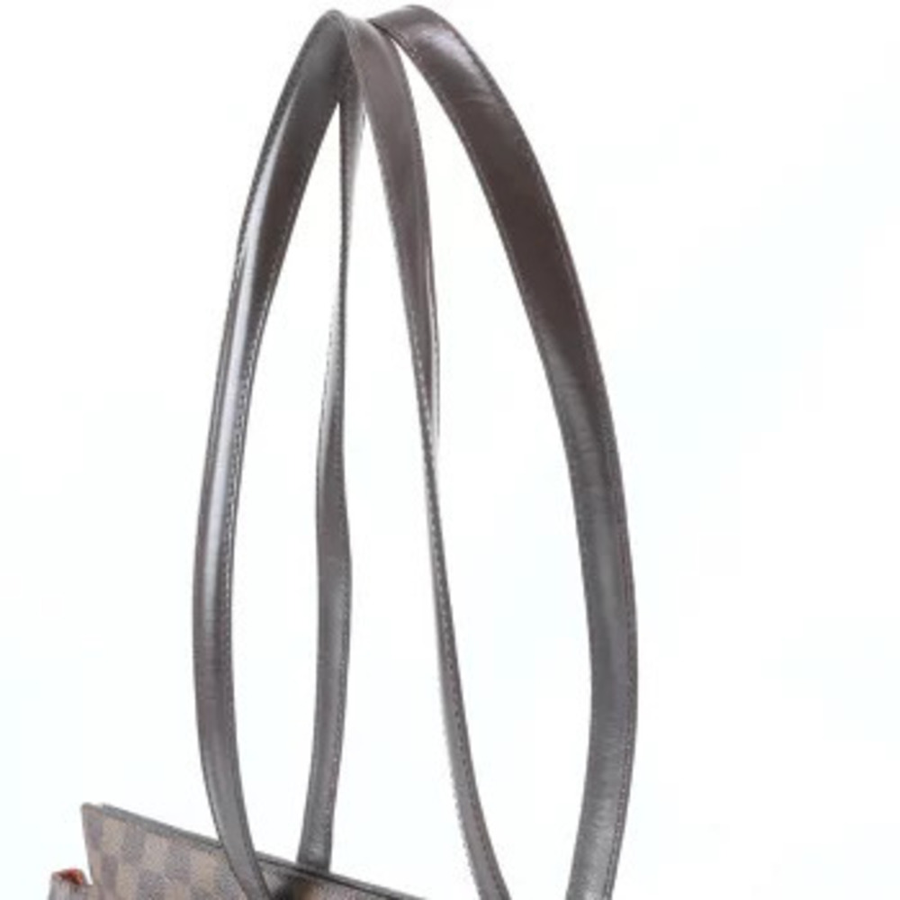Louis Vuitton Bag Leather Shoulder Damier Parioli Tote Handbag Brown